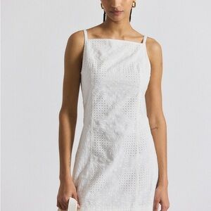 NWT Derek Lam 10 Crosby Saige Eyelet Mini Dress 12 White